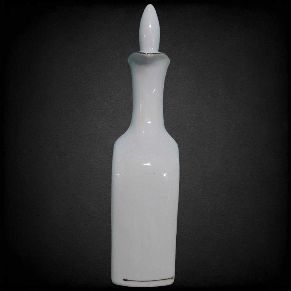 1950s Vintage Porcelain Decanter Floral Gold Trim Cork Stopper Mid-Century Cruet - Picture 16 of 16